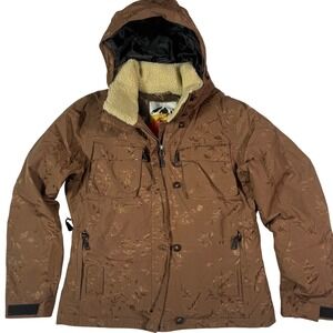 Polar Edge Gold Series Women's Medium Floral Ski Snowboard Jacket Windproof